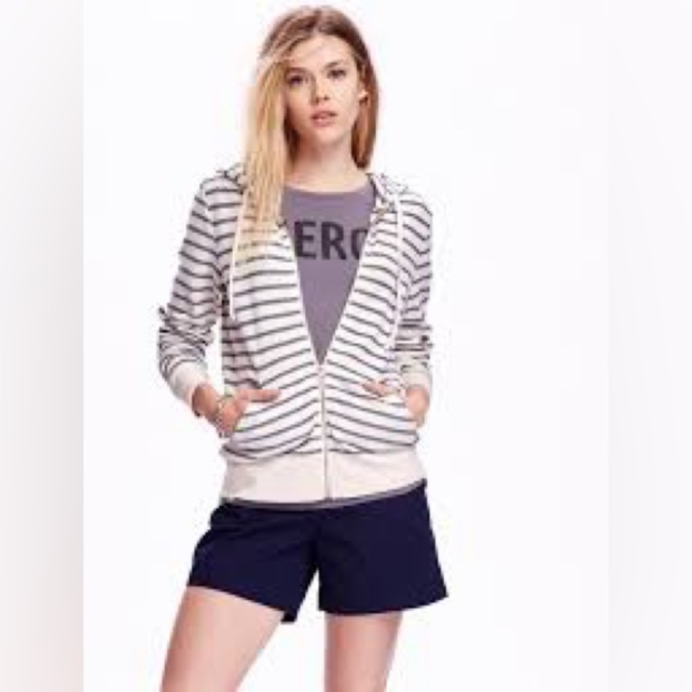 Old Navy pique stripe hoodie M